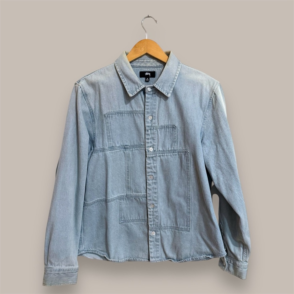 Stussy Core Design Denim Patchwork Shirt